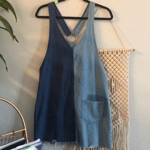 H&M denim overall dress